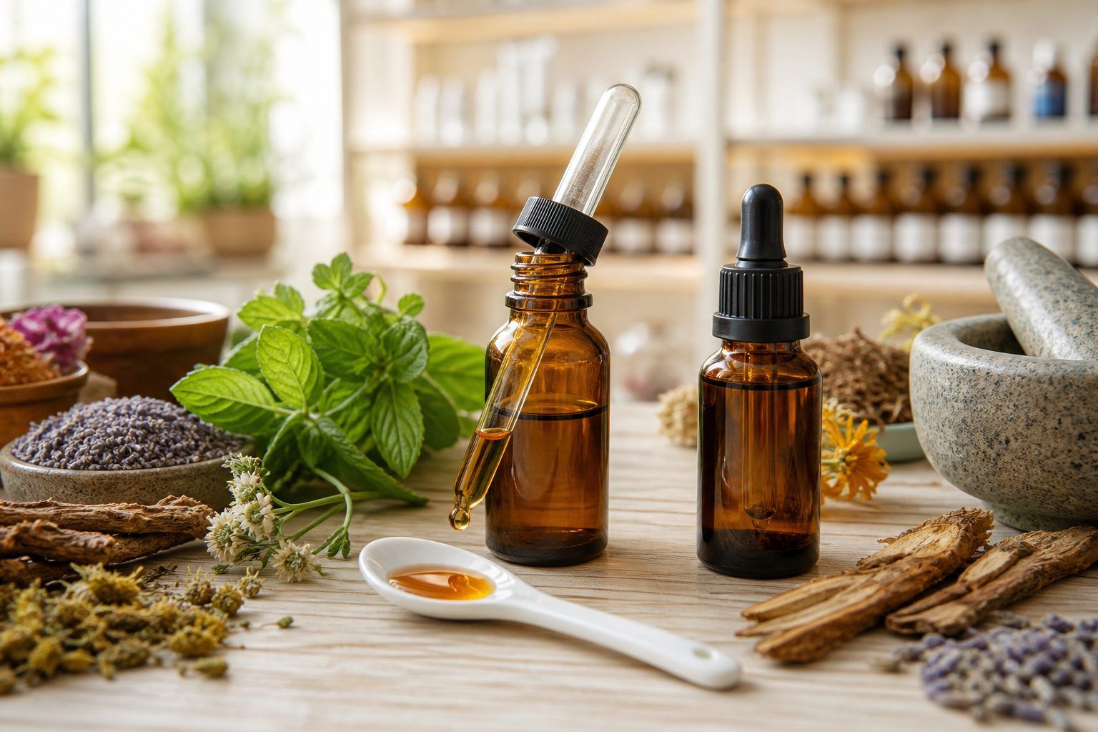 Teinture mère homéopathique et extrait de phytothérapie : quelle différence ?